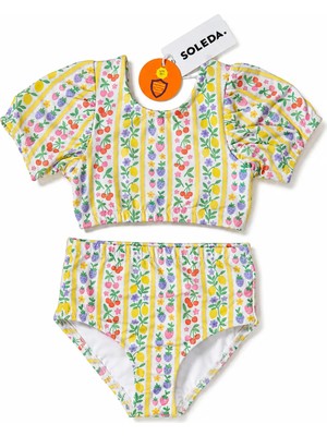 Soleda Uv Korumalı Meyveli Kız Bebek Çocuk Bikini Fruits