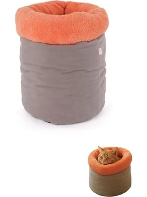Odea 80X60X3 cm Ebatlarında Modern Kedi ve Köpek Mağara Yatağı, Serin Mat Kılıf ile