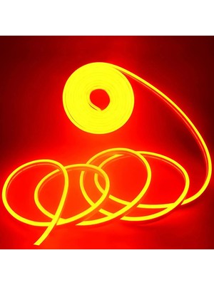Cata 12V Amber Neon Led Flexible 5 Metre Plastik Materyal Enerji Tasarruflu Modern Aydınlatma