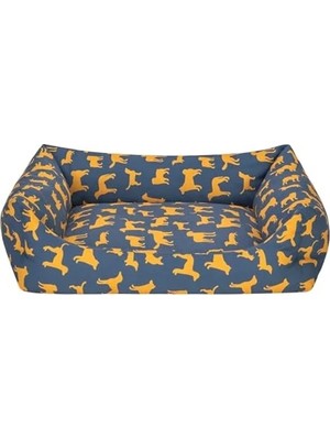 Odea L Boy 60X70 cm Lacivert-Sarı Köpek Yatağı, Enerji Sınıfı A