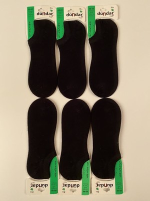 Dündar Erkek Sneaker Çorap Dikişsiz %85 Bambu Siyah 6'lı Paket Soft Yıkama Özelliği