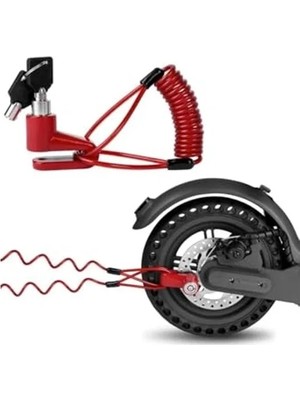Odea Disk Kilidi ve Spiral Çelik Halat, 2'li Güvenlik Seti, Motosiklet Için