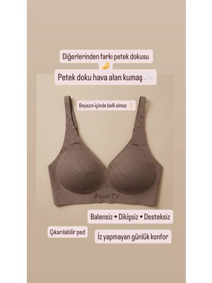 Nixci Lazer Kesim Petek Doku Nefes Alan Iz Yapmayan Balensiz Çıkarılabilir Pedli Sütyen