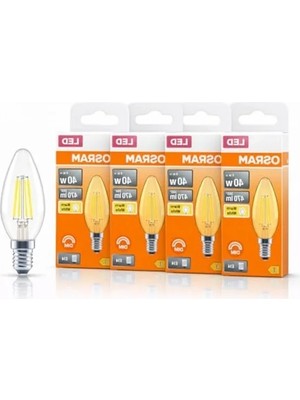 Odea Mum Ampul 4W E14, Dimmer Uyumlu, 4’lü Paket