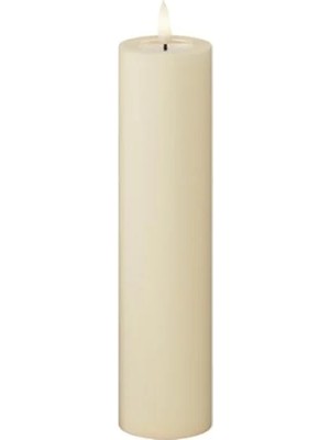 Odea Alevsiz LED Mum - Krem Renk - 5X20 cm