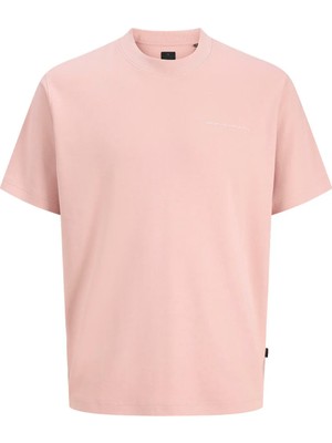 Jack & Jones Pembe Erkek Fit T-Shirt 12292397 Jprblaowen Ss Brandıng Tee