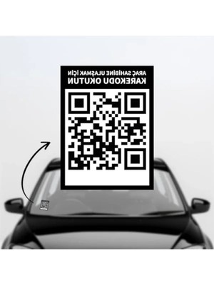 Odea Qr Kodlu Akıllı Araç Etiketi - Içten Yapıştırmalı Cam Etiket