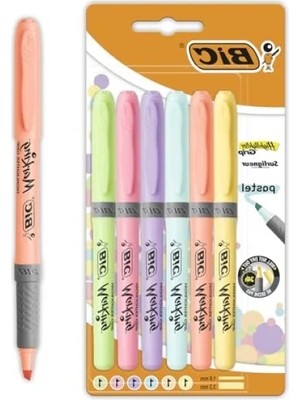 Odea 6'lı Pastel Renk Fosforlu Kalem Seti - Su Bazlı Mürekkep