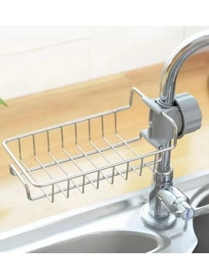 Odea Musluk Üstü Tek Katlı Mutfak ve Banyo Rafı - Sabun ve Sünger Askısı