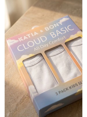 Bony Socks Kız Çocuk Basic Kutulu 3'lü Beyaz Atlet