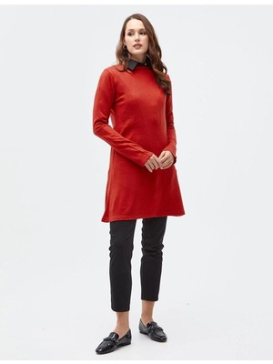 Kayra Basic Sıfır Yaka Triko Tunik
