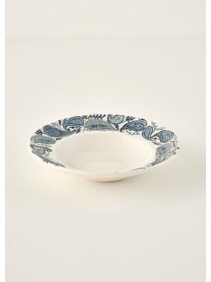 Bella Maison Paisley Porselen Makarna Tabağı Mavi (27 Cm)