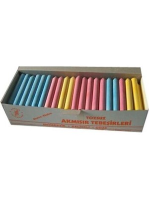 Premini Renkli Tozsuz Tebeşir 100'LÜ Set, Kaliteli ve Canlı Yazma Malzemesi