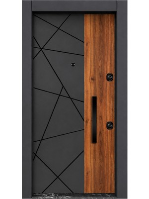 HOMECONOM C7600 Çelik Kapı - Laminox - Sol Yön