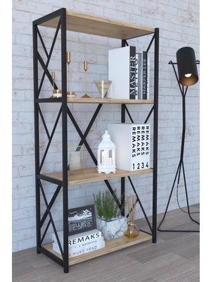 The Violett 4 Raflı Metal Kitaplık