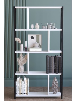 The Violett Large 5 Raf Geniş Metal Kitaplık