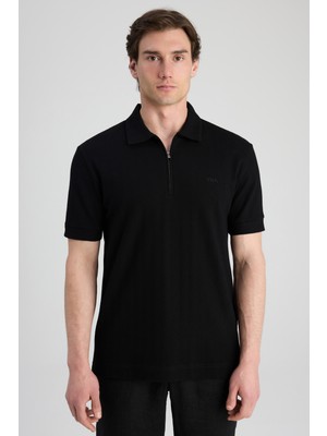 Twn Slim Fit Siyah Düz T-Shirt
