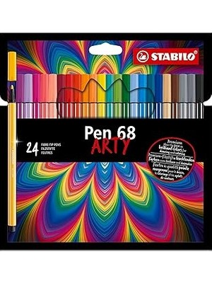 Starseven Stabilo Pen 68 Arty - Keçe Uçlu Boya Kalemi - 24'lü Paket - Çeşitli Renkler