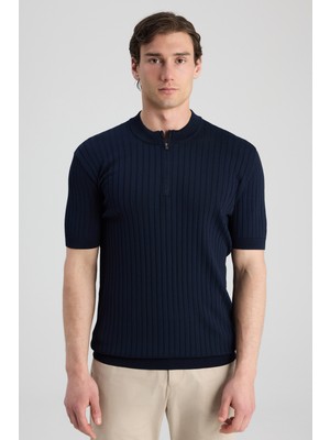 D'S Damat Ds Damat Regular Fit Lacivert Düz Kazak
