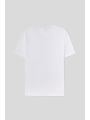 Twn Slim Fit Beyaz Düz T-Shirt