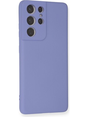 Bezos Galaxy S21 Ultra Kılıf Nano Içi Kadife Silikon - Lila