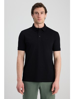 Twn Slim Fit Siyah Pike Dokulu T-Shirt
