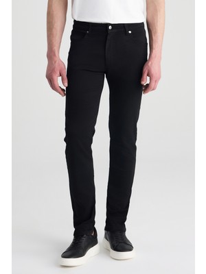 D'S Damat Ds Damat Slim Fit Siyah Denim Pantolon