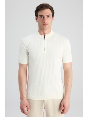 D'S Damat Ds Damat Regular Fit Ekru Düz Kazak