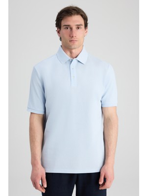 D'S Damat Ds Damat Regular Fit Mavi Pike Dokulu T-Shirt
