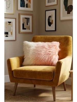 Palmera Pink Hope Dekoratif Kırlent Dolgulu Elyaf Kırlent - No:02