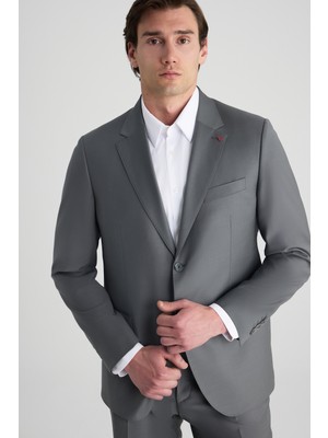 D'S Damat Ds Damat Comfort Fit Füme Düz Takim Elbise