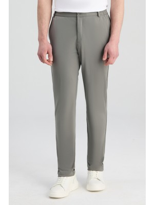 Twn Relaxed Fit (Pilesiz) Adaçayı Düz Jogger Pantolon