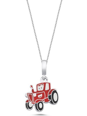 Silverize John Deere Traktör Gümüş Kolye ARB65