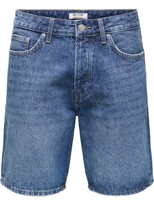 Only & Sons Onsedge Db 3223 Taı Dnm Shorts Erkek Mavi Şort - 22033223