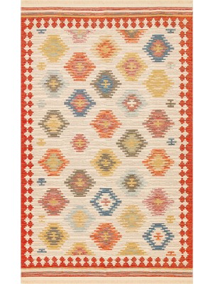 Akbel Halı Nomad Nmd 04 Çok Renkli - Çift Taraflı Yıkanabilir Kilim | Otantik Kilim