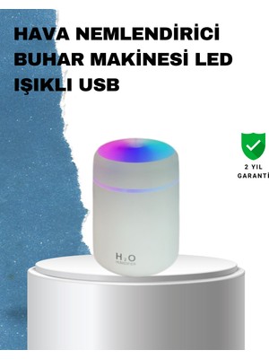 Derin Stok Abs Gövdeli 300ML USB Nemlendirici – Beyaz, Gri, Pembe Renk