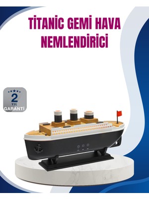 Derin Stok Dekoratif Gemi Modeli 7 Renk Işıklı Hava Nemlendirici Oda Kokusu Difüzörü