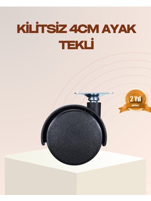 Derin Stok 4 cm Kilitsiz Mobilya Ayağı Tekli Kolay Dönen Masa Sehpa Ayağı