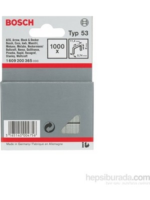 Bosch İnce Zımba Teli Tip 53 11,4 X 0,74 X 8 Mm Mekanik Özelliklerle Yüksek Performans