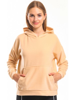 Slazenger SASSA IN Kadın Kapüşonlu Cepli Bej Polar