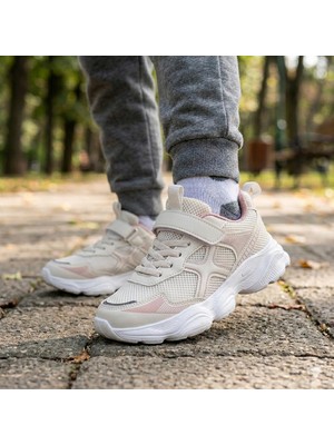Bukond Çocuk Günlük  Yumuşak Rahat Taban Cırt Bantlı Spor Ayakkabı Sneaker