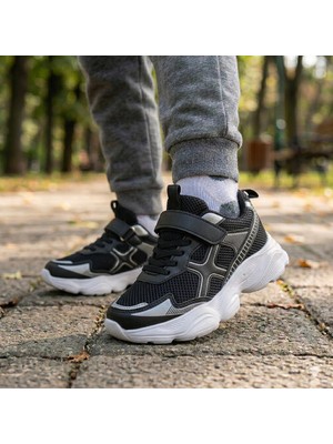 Bukond Çocuk Günlük  Yumuşak Rahat Taban Cırt Bantlı Spor Ayakkabı Sneaker