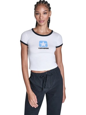 Converse Box Star Ringer Tee Beyaz Kadın Tshirt