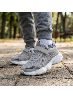 Bukond Çocuk Günlük  Yumuşak Rahat Taban Cırt Bantlı Spor Ayakkabı Sneaker