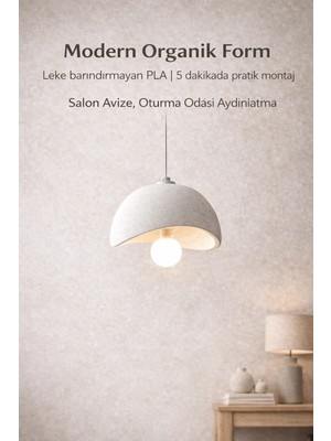 Buyolog Modern Organik Form  30X22  cm Leke Barındırmayan Pla 5 Dakikada Pratik Montaj