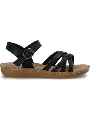 Polaris 409043.Z Siyah Kadın Comfort Sandalet