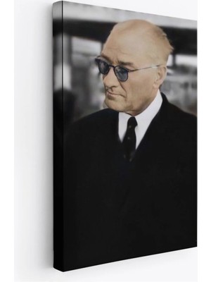 Buyolog Atatürk Portre Tablosu Mustafa Kemal Atatürk Dikdörtgen Dekoratif Kanvas TABLO-FF-130