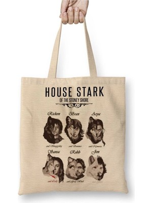 Dekado Game Of Thrones Stark Children And Wolves Bez Çanta Uzun Saplı