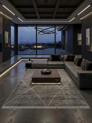 Dinarsu Hayal 37912 Gri 090 Salon Halısı Oturma Halısı