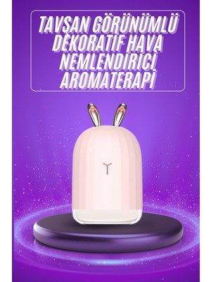 Derin Stok Aromaterapi Hava Nemlendirici Dekoratif USB Şarjlı Tavşan Nemlendirici